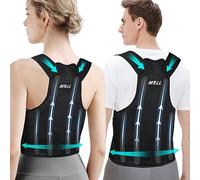 MRLI Back Support Brace Posture Corrector: Adjustable Shoulder Lumbar Belt For Women and Men - Upper backs Straightener For Neck and Shoulders (M)