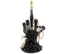 Mrlikale Gothic Skeleton Hand Form Jewelry Display Stand, Bracelet Watch Jewelry Ring Holder for Jewelry Room Home Decorations, Black(D)