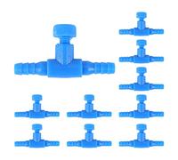 MRNHA 10 Pieces Plastic Aquarium Fish Tank 2 Way Air Pump Control Valves, Blue