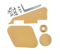 MRNHA 1set Cream Pickguard/Cavity/Switch Covers/Pickup Selector Plate/Bracket/Screws for LP Style Guitar Replacement