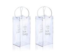MRNHA 2 PCS Ice Wine Bag with Handle Portable Clear Wine Pouch Cooler for,Outdoor,Champagne,Cold Beer
