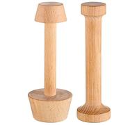 MRNHA 2 Pieces Wooden Tart Tamper Set Tart Pan Wooden Egg Tarts Tamper Pastry Tools Tart Tamper DIY Cake Pastry Tools