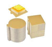 MRNHA 200 PC Golden Mousse Mat Bottom Foam Cake Stand Base Boards Paper Board Shape Dessert Tray Cake Decoration Tools