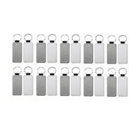 MRNHA 20Piece Sublimation Blanks Keychain Heat Transfer Keyring Sublimation Keychains Blank Silver
