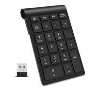 MRNHA 22Keys Numeric Keyboard 2.4G Wireless Mini Portable Ergonomic Digital Numpad with USB Receiver for Office Laptop