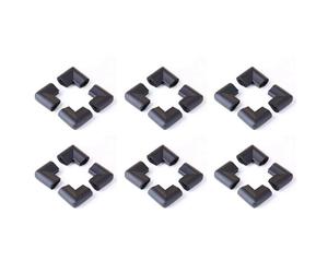 MRNHA 24Pcs Bumper Corner Protectors by Table Edge Baby Black