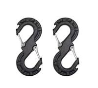 MRNHA 2X Black S-Shape Quick Rescue Shackle Trailer Winch Hook Car JK Offroad Towing Recovery Kits Winch Trailer Shackle