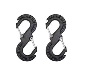 MRNHA 2X Black S-Shape Quick Rescue Shackle Trailer Winch Hook Car JK Offroad Towing Recovery Kits Winch Trailer Shackle