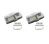 MRNHA 2X Power Distribution Block, Fused Power Distribution Block Car Audio 4 Way MIDI Fuse Block for Auto UTV Boat Stereo Amp