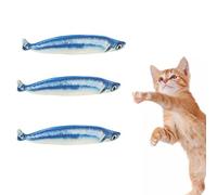 MRNHA 3 Pack Cat Toys Saury Fish,Cat Chew Toy Catnip Toys for Indoor Cats