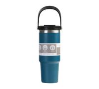 MRNHA 30 Oz Vacuum Insulated Bottle with Handle and Flip Straw Double Wall Stainless Steel Coffee Cup Travel Mug Leak Proof,C