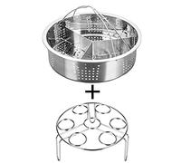 MRNHA 3Pcs/Set Pressure Cooker Accessories Stainless Steel Steam Basket with Egg Steamer Rack, Divider for Kitchen Cooking