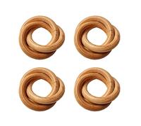 MRNHA 4Pcs Wood Napkin Rings, Wood Circles for Macrame Napkin Buckles, Napkin Ring Holders for Farmhouse, Wedding, Table Decor