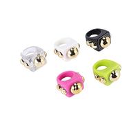 MRNHA 5Pcs Y2K Style Chunky Retro Resin Acrylic Ring Plastic Rings Kids Ring Cute Colorful Candy Ring Finger Ring for Women