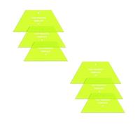 MRNHA 6Pcs Half Hexagon Quilting Template Acrylic Quilting Template Ruler 8 9 10 Inch Quilt Rulers for Quilting