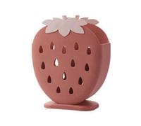 MRNHA Cute Strawberry Chopsticks Holder Drain Rack Kitchen Tableware Storage Rack Drainer Spoon Fork Knife Shelf Holder Easy Install Easy to Use Red