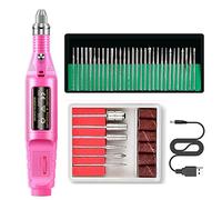 MRNHA Electric Nail Drill Nail Drill Machine Nail File E File Drill Set Kit for Acrylic Nails Gel Nail Glazing Drill,Pink