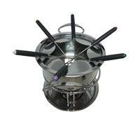 MRNHA Fondue Pot Set Fondue Pot Multipurpoise Outdoor Camping with 6 Sticks Stainless Steel Chocolate Cheese Fondue Pot