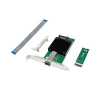 MRNHA Server Network Card M.2 B+M KEY 8-Channel Single-Port 10GbE SFP Ethernet NIC Network Card for Win10 FreeBSD Linux System