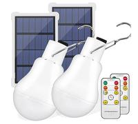 MRNHA USB Rechargeable Emergency LED Bulbs With Remote Timer Fit For Shed Hiking Camping Tent 2 Set