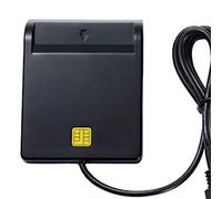 MRNHA USB Smart Card Reader Id Device Connector Authenticator ID Card Smart Card Reader(Black)