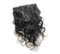 MRNHA Water Wave Clips in Hair Extensions Hair Natural Color Hair Wig Clip 10Inch
