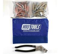 MRO Tools Cleco 25 1/8'' & 25 3/16'' Fasteners Kit with Pliers & Mesh Bag - K4S50-1