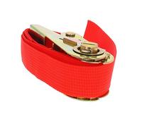 MroMax 0.8M x 25mm Ratchet Tie Down Strap Cargo Lashing Straps Up to 250Kg, Red 1Pcs