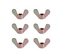 MroMax 1/4" Wing Nuts Zinc Plated Fasteners Parts Hurrican Screws Cymbals Butterfly Nut Bronze Tone 20pcs