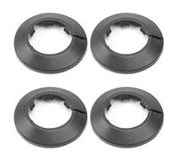 MroMax 1.57"/40mm Pipe Collars, 4pcs Flange Black Pipe Cover Plastic Pipe Hole Collars for Radiator, Wall Pipe Tube Decoration