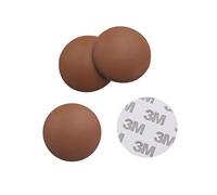 MroMax 1.57-inch Diameter Wall Protectors Self Adhesive Door Handle Bumper Guard Stopper Silicone Stop Brown 4pcs
