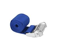 MroMax 1.97" Width x 4.92ft Length Lashing Straps Polypropylene Cam Buckle Lashing Straps 500Kg Load Cargo Tie Down Strap 50mm x 1.5M for Moving Cargo Blue Tone 1Pc