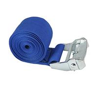 MroMax 1.97" Width x 8.2ft Length Lashing Straps Polypropylene Cam Buckle Lashing Straps 500Kg Load Cargo Tie Down Strap 50mm x 2.5M for Moving Cargo Blue Tone 1Pc