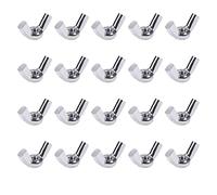 MroMax 100pcs M4 Butterfly Wing Nuts Carbon Steel Zinc Plated Wing Nuts Silver Hand Twist Tighten Ear Wingnuts Metric, Fasteners Parts Wing-Nut for Mechanical Electronic Furniture Decoration