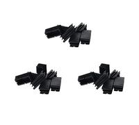 MroMax 100Pcs Plastic Plug 20x40mm End Caps Tube Inserts Rectangular Furniture Table Chair Legs Floor Black