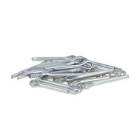 MroMax 100pcs Total Length 16mm Pin Width 2.5mm Carbon Steel Split Cotter Pins Fastener Hardware Silver Tone