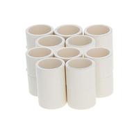 MroMax 10Pcs Tube Connector 20mm ID Straight Water Pipe Connector Support PVC Socket to Fix Hold Corresponding Pipes White