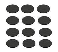 MroMax 12mm Dia Round EVA Self Adhesive Non-Slip Furniture Protection Pads Floors Pads Black 48Pcs