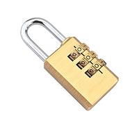 MroMax 1Pc Combination Padlock, Brass Lock 3 Digit Combination Padlock for Toolbox, Lockers,Luggage and Backpack