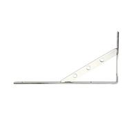 MroMax 1Pcs Angle Bracket 300x160mm Stainless Steel Solid Removable L Brackets Shelf Support Corner Brace Joint Right for Office Home Garden Silver Tone