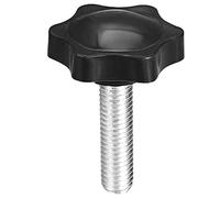 MroMax 1PCS M8x30mm Star Handle Knob Thread Replacement Tightening Screw Quick Disassembly Replacement Parts Clamping Handle Grip Screw Knob Black