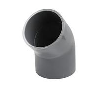 MroMax 1Pcs PVC Pipe Fitting 45 Degree Elbow 75mm Socket for Building Drainage Agricultural Irrigation Use Gray