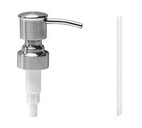 MroMax 1Pcs Soap Lotion Dispenser 25mm Modern 304 Stainless Steel Pumps Replacement for Your Home Bottles Bathroom Kitchen Marketplace Hotel Restaurant Type A Silver Tone