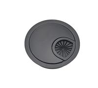 MroMax 2.28" Desk Grommet Zinc Alloy 58mm Cable Hole Cover Cord Desk Grommets Arrange Wires Organizer for Home Office Desk Cable Cord Black 1Pc