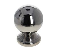 MroMax 2.48" Spherical Top Cover 201 Stainless Steel Dome Ball Cap for Handrails, Stairs and Fence Posts Silver 1PCS