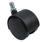 MroMax 2 Inch Swivel Caster Wheels 360 Degree Threaded Stem Caster Wheel, M10 x 15mm Black Tone 1pcs