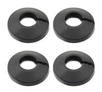 MroMax 20mm Pipe Collars, 4pcs Black Flange Pipe Covers for Radiator & Wall Tube Decoration