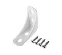 MroMax 20pcs Angle Bracket 39x39x16mm Corner Brace Plastic Fastener L Shaped Right Angle Brackets Corner Protector Shelf Support for Furniture White