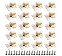 MroMax 20Pcs Cabinet Door Double Roller Catch Ball Latch for Kitchen Bathroom Cupboard Wardrobe Closet Closures Cabinet Beige