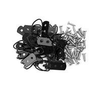 MroMax 20Pcs D-Ring Picture Hangers, 53 x 14mm Black Heavy Duty Picture Frames Double Holes Clasp Picture Hang Solutions, for Hanging Paintings Artwork Picture Frame Hook Photos